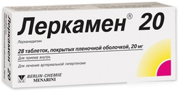ЛЕРКАМЕН 20 табл. п/о 20 мг блистер №28