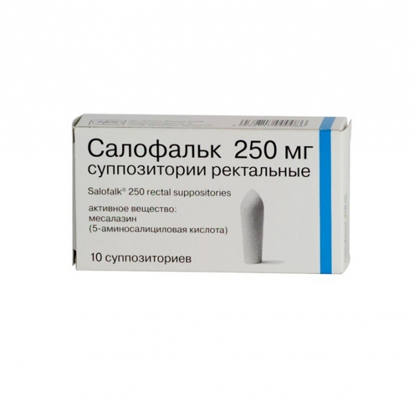 САЛОФАЛЬК суппозитории ректал. 250 мг №10