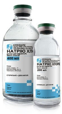 НАТРИЯ ХЛОРИД р-р д/инф. 9 мг/мл бутылка 400 мл