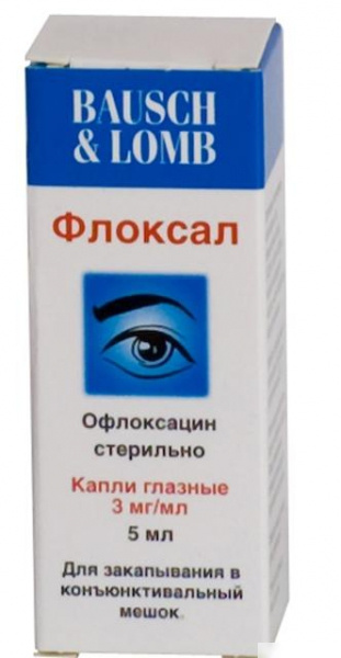 ФЛОКСАЛ капли глазные, р-р 3 мг/мл фл. с капельницей 5 мл
