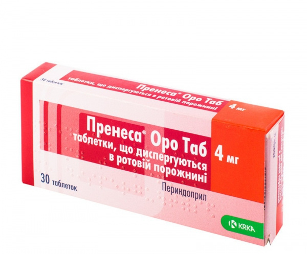 ПРЕНЕСА ОРО ТАБ табл., дисперг. в рот. полости 4 мг №30