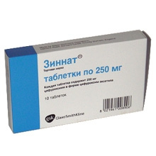 ЗИННАТ табл. п/о 250 мг блистер №10