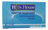 ПЛАСТЫРЬ МЕДИЦИНСКИЙ БАКТЕРИЦИДНЫЙ «H Dr. House» 7,2 см х 2,3 см, тканый №20