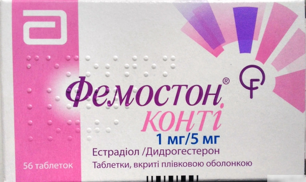ФЕМОСТОН КОНТИ табл. п/плен. оболочкой 1 мг + 5 мг блистер №56