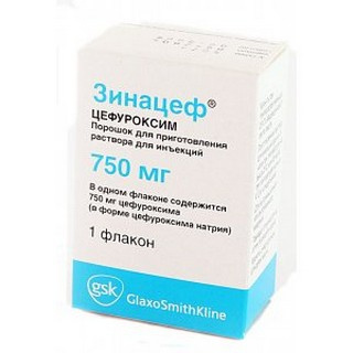 ЗИНАЦЕФ порошок для приготовления ин. р-ра 750 мг фл. №1