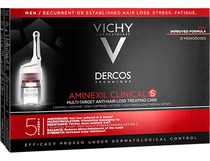 ВИШИ Деркос Аминексил Клиникал 5 против выпадения волос комплексного действия для мужчин 6 мл №21