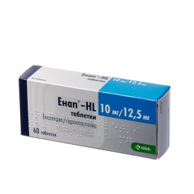 ЭНАП-HL табл. 10 мг + 12,5 мг блистер №60