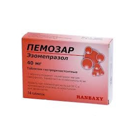 ПЕМОЗАР табл. гастрорезист. 40 мг блистер №14