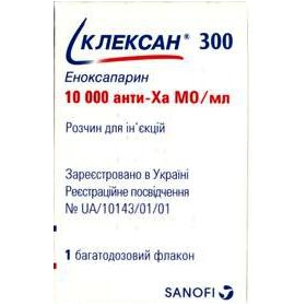 КЛЕКСАН 300 раствор для ин. 10000 анти-Ха МЕ/1мл флакон многодозовый 3 мл