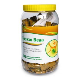 БРОНХО ВЕДА льодяники трав'яні зі смаком меду і лимону банка №300