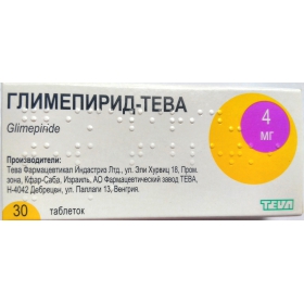 ГЛИМЕПИРИД-ТЕВА табл. 4 мг №30