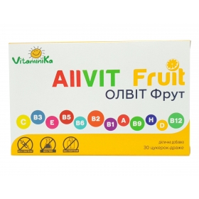 ОЛВИТ ФРУТ конфеты-драже блистер 45 г, с фруктовым ароматом №30