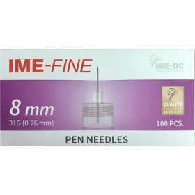 ГОЛКА IME-FINE одноразові стерильні для ШПРИЦ-РУЧОК 31Gх8мм №100