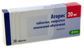 АТОРИС табл. п/плен. оболочкой 20 мг №30