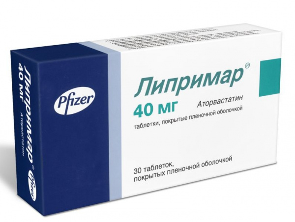 ЛИПРИМАР табл. п/плен. оболочкой 40 мг блистер №30