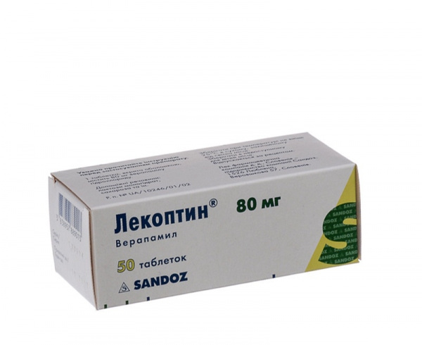 ЛЕКОПТИН табл. п/о 80 мг №50