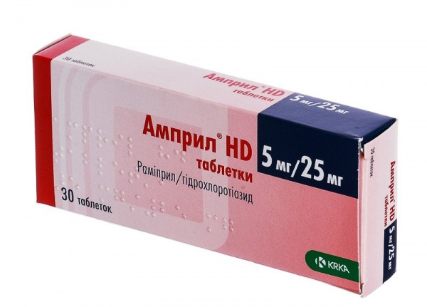 АМПРИЛ HD табл. 5 мг + 25 мг блистер №30
