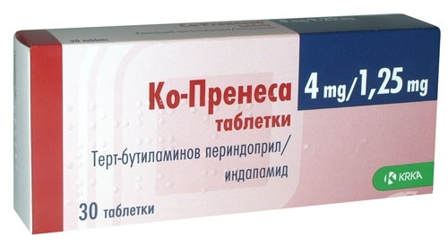 КО-ПРЕНЕСА табл. 4 мг + 1,25 мг блистер №30