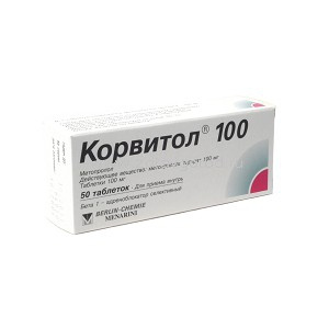 КОРВИТОЛ 100 табл. 100 мг №50
