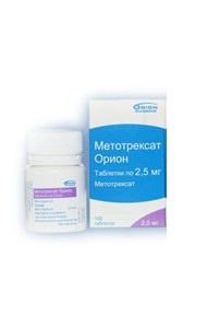 МЕТОТРЕКСАТ ОРИОН табл. 2,5 мг №100