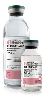 ОФЛОКСАЦИН розчин для інфузій 0,2% 100мл