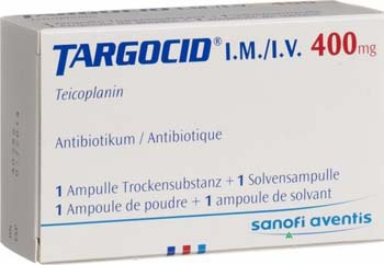 ТАРГОЦИД порошок лиофил. для приготовления р-ра д/ин. 400 мг фл., с раств. в амп. 3,2 мл №1
