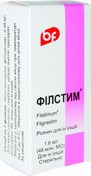 ФИЛСТИМ раствор для инъекций 0,48 мг фл. 1,6 мл №1