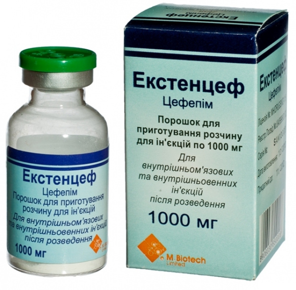 ЭКСТЕНЦЕФ порошок для приготовления ин. р-ра 1000 мг фл. №1