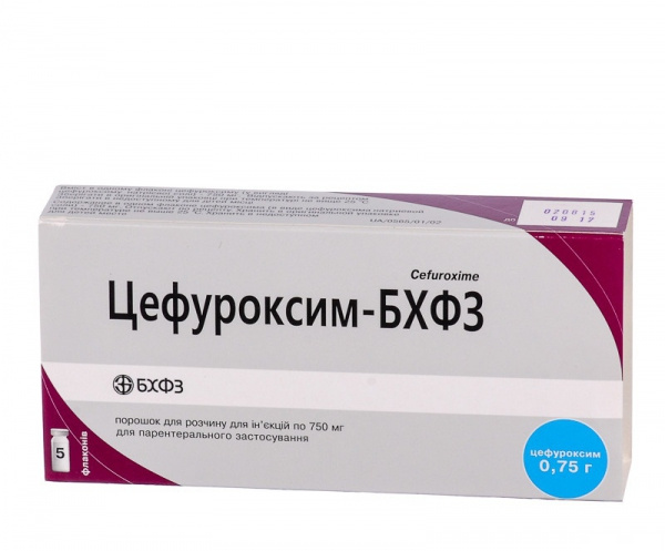 ЦЕФУРОКСИМ БХФЗ порошок для приготовления ин. р-ра 750 мг фл. №1