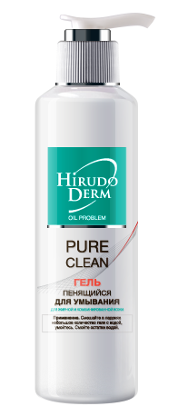 ГЕЛЬ для вмивання пінистий PURE CLEAN HIRUDO DERM OIL PROBLEM 180мл