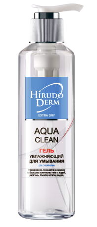 ГЕЛЬ для вмивання зволожуючий AQUA CLEAN HIRUDO DERM EXTRA DRY 180мл