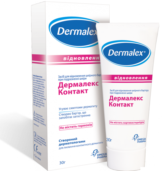 ДЕРМАЛЕКС КОНТАКТ засіб для відновлення шкірного бар'єру при подразненні шкіри крем 30г