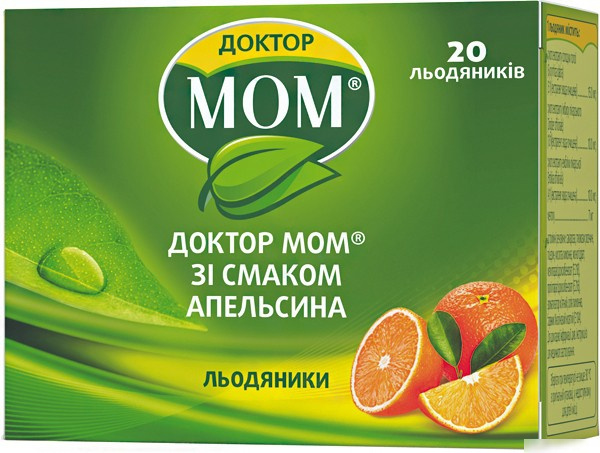 ДОКТОР МОМ зі смаком апельсину льодяники №20