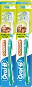 ЩІТКА зубна «ORAL-B 3-EFFECT NATURAL FRESH» 40, середня №1