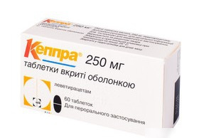 КЕППРА табл. п/о 250 мг блистер №60
