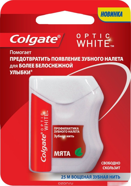 НИТКА зубна COLGATE ОПТІК ВАЙТ 25м