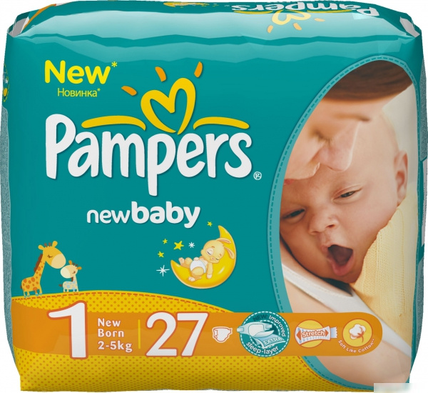 ПІДГУЗКИ дитячі PAMPERS NEW BABY newborn №27