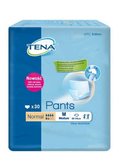 ПІДГУЗКИ для дорослих «TENA PANTS NORMAL» для захисту при нетриманні medium №30