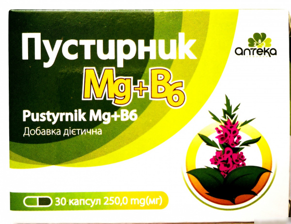 ПУСТЫРНИК Mg + B6 капс. 250 мг №30