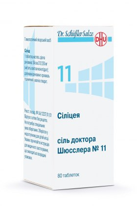 СИЛИЦЕЯ СОЛЬ ДОКТОРА ШЮССЛЕРА №11 табл. 250 мг фл. №80