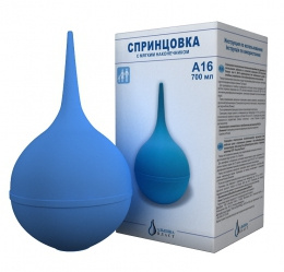 СПРИНЦІВКА пластизольна полівінілхлоридна для ІРРИГАЦІЇ і відсмоктування рідини тип А р.16 (700мл)