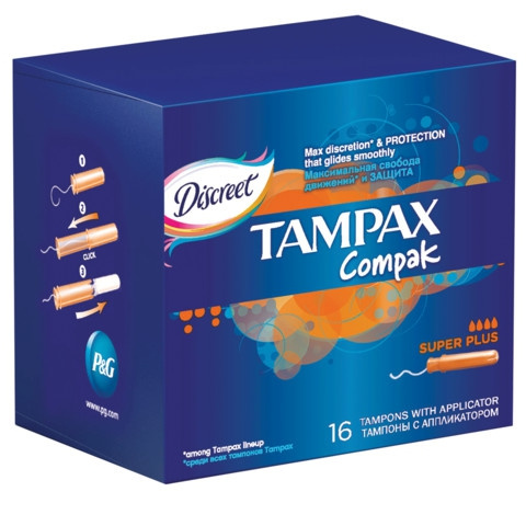 ТАМПОНИ гігієнічні TAMPAX compak super plus №16