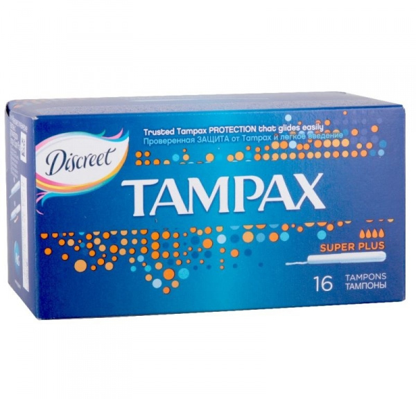 ТАМПОНИ гігієнічні TAMPAX super plus №16