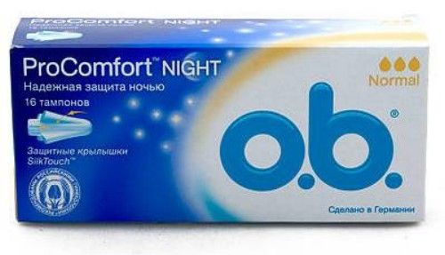 ТАМПОНИ гігієнічні «O.B.» ProComfort Normal, night №16