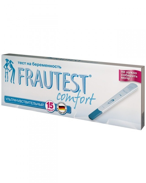 ТЕСТ для визначення вагітності ФРАУТЕСТ «FRAUTEST» тест-касета, з ковпачком, comfort