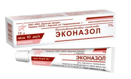 ЭКОНАЗОЛ гель 10 мг/г туба 15 г ЭКОНАЗОЛ гель 10 мг/г туба 15 г