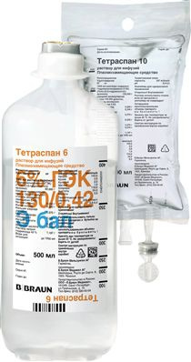 ТЕТРАСПАН 6% розчин для інфузій 500мл №10