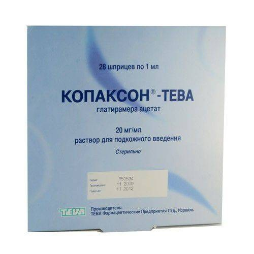 КОПАКСОН 40 раствор для инъекций 40 мг/мл шприц 1 мл №12