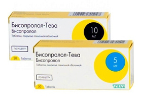 БИСОПРОЛОЛ-ТЕВА табл. 5 мг №50