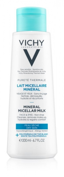ВІШІ Пюрте термаль міцелярне молочко для сухої шкіри лиця і очей 200мл